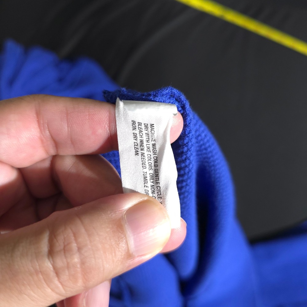 Gap Waffle Knit Hoodie Mens L Blue Full Zip Thermal 918082-00-1 Long Sleeve - Picture 10 of 12
